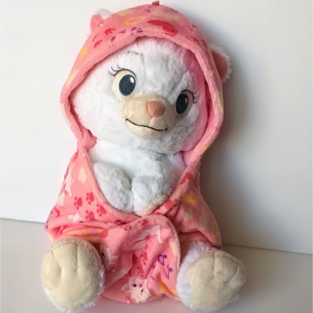 Disney Parks Babies Aristocats Marie Cat Baby Plush Blanket Pouch 10" EUC